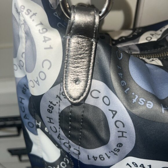 Coach Print Sateen Alexandra Satchel Crossbody Handbag - Picture 3 of 11